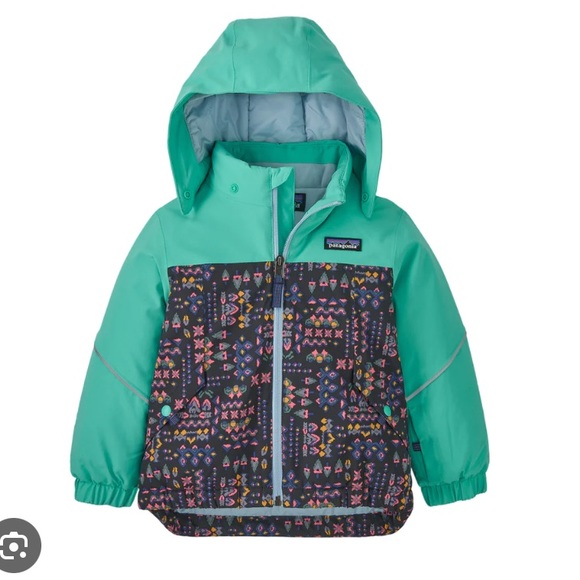 Patagonia Kids Jacket and Snow Bib Set - Teal and Purple - Picture 2 of 16